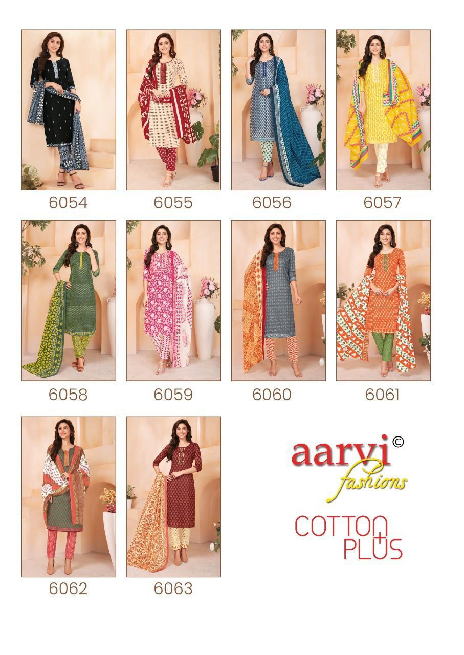 Aarvi Fashion Cotton Fancy Casual Wear Printed Designer Dress Material Collection